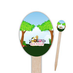Animals Oval Wooden Food Picks - Single Sided (Personalized)