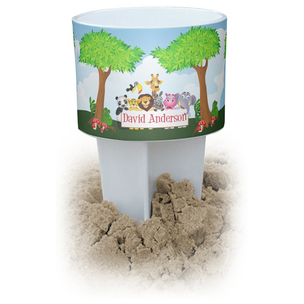Custom Animals White Beach Spiker Drink Holder (Personalized)