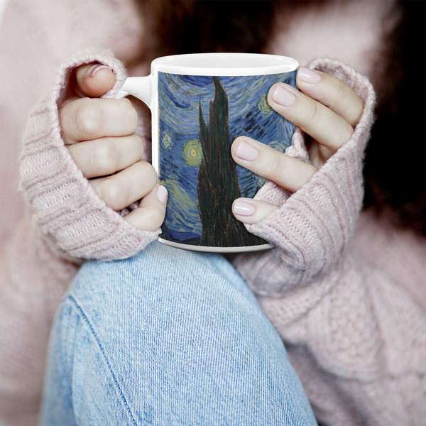 The Starry Night (Van Gogh 1889) 11oz Coffee Mug - LIFESTYLE