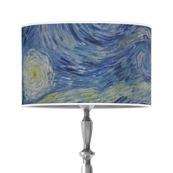 Custom The Starry Night (Van Gogh 1889) 12" Drum Lamp Shade - Poly-film