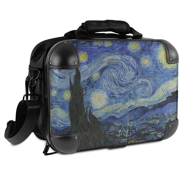 Custom The Starry Night (Van Gogh 1889) Hard Shell Briefcase