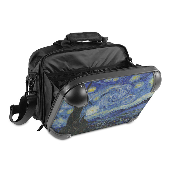 The Starry Night (Van Gogh 1889) 15" Hard Shell Briefcase - Open