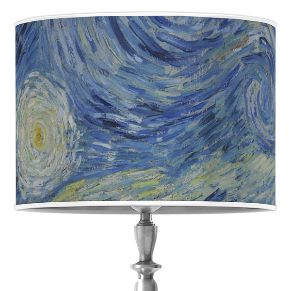 Custom The Starry Night (Van Gogh 1889) 16" Drum Lamp Shade - Poly-film