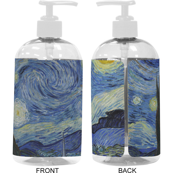 The Starry Night (Van Gogh 1889) 16 oz Plastic Liquid Dispenser- Approval- White