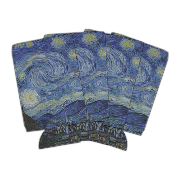 Custom The Starry Night (Van Gogh 1889) Can Cooler (16 oz) - Set of 4