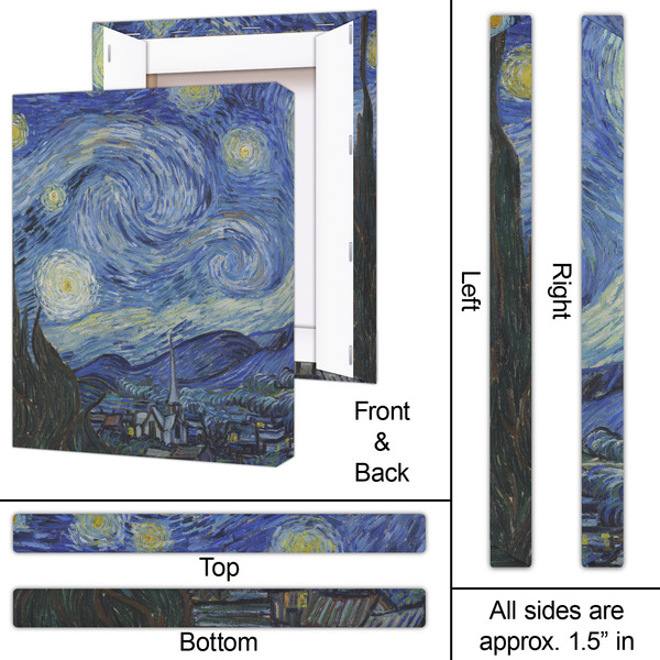 The Starry Night (Van Gogh 1889) 16x20 - Canvas Print - Approval