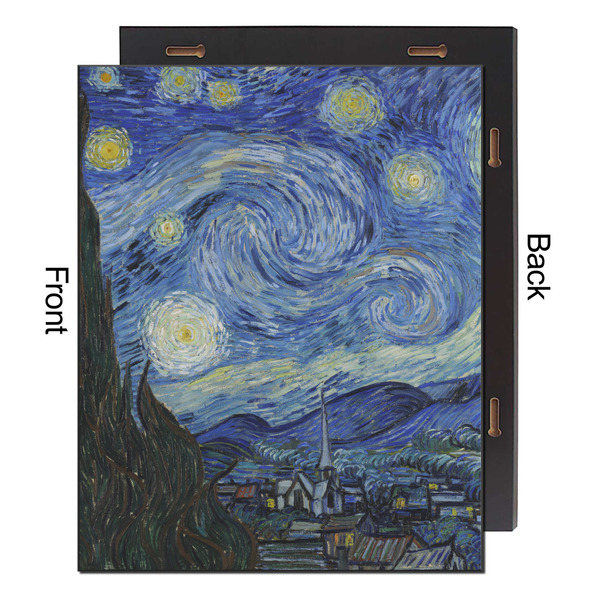 The Starry Night (Van Gogh 1889) 16x20 Wood Print - Front & Back View