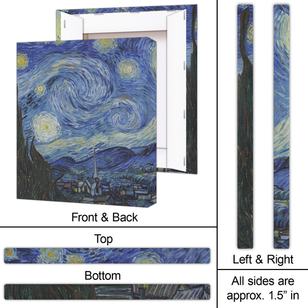 The Starry Night (Van Gogh 1889) 20x24 - Canvas Print - Approval
