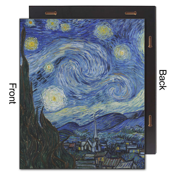 The Starry Night (Van Gogh 1889) 20x24 Wood Print - Front & Back View