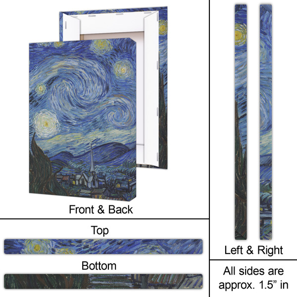 The Starry Night (Van Gogh 1889) 20x30 - Canvas Print - Approval