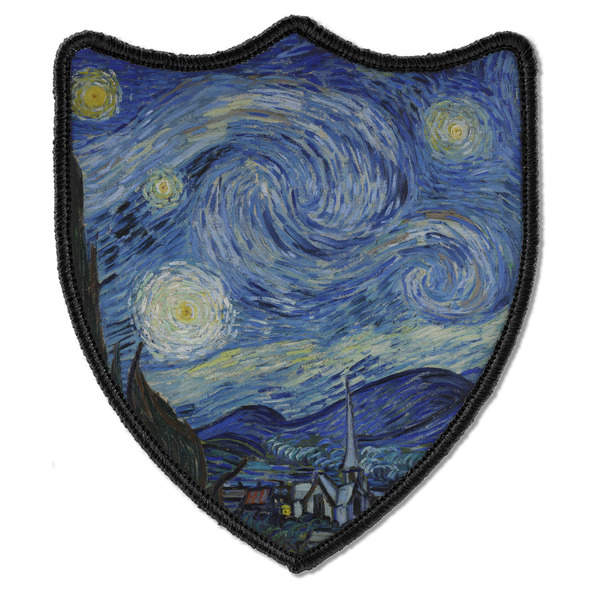 Custom The Starry Night (Van Gogh 1889) Iron On Shield Patch B