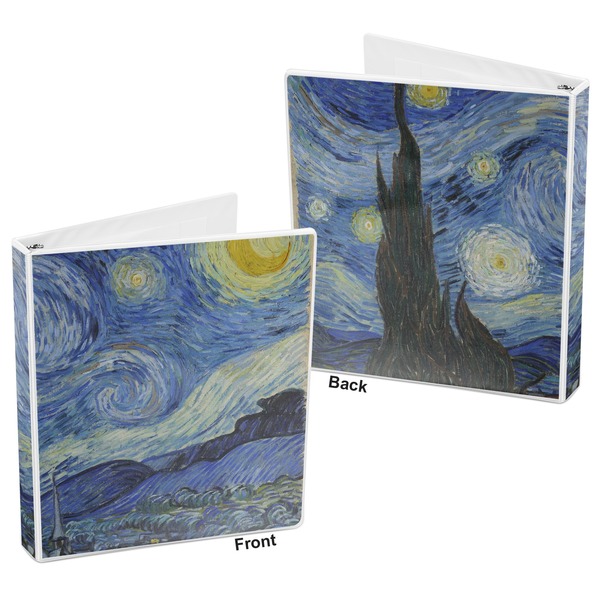 The Starry Night (Van Gogh 1889) 3-Ring Binder Front and Back