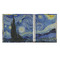 The Starry Night (Van Gogh 1889) 3 Ring Binders - Full Wrap - 1" - OPEN INSIDE