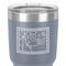 The Starry Night (Van Gogh 1889) 30 oz Stainless Steel Ringneck Tumbler - Grey - Close Up