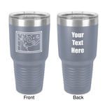 The Starry Night (Van Gogh 1889) 30 oz Stainless Steel Tumbler - Grey - Double-Sided