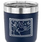 The Starry Night (Van Gogh 1889) 30 oz Stainless Steel Ringneck Tumbler - Navy - CLOSE UP