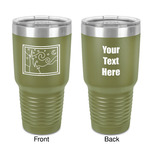 The Starry Night (Van Gogh 1889) 30 oz Stainless Steel Tumbler - Olive - Double-Sided