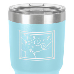 The Starry Night (Van Gogh 1889) 30 oz Stainless Steel Tumbler - Teal - Single-Sided