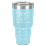 The Starry Night (Van Gogh 1889) 30 oz Stainless Steel Tumbler - Teal - Single-Sided