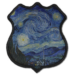 The Starry Night (Van Gogh 1889) Iron On Shield Patch C