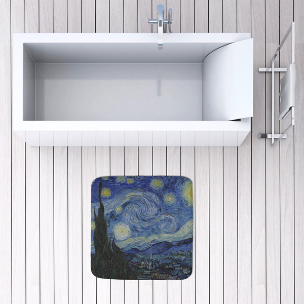 The Starry Night (Van Gogh 1889) 48x48 Foam Memory Mat - LIFESTYLE