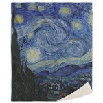 The Starry Night (Van Gogh 1889) Sherpa Throw Blanket