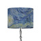 The Starry Night (Van Gogh 1889) 8" Drum Lampshade - ON STAND (Fabric)