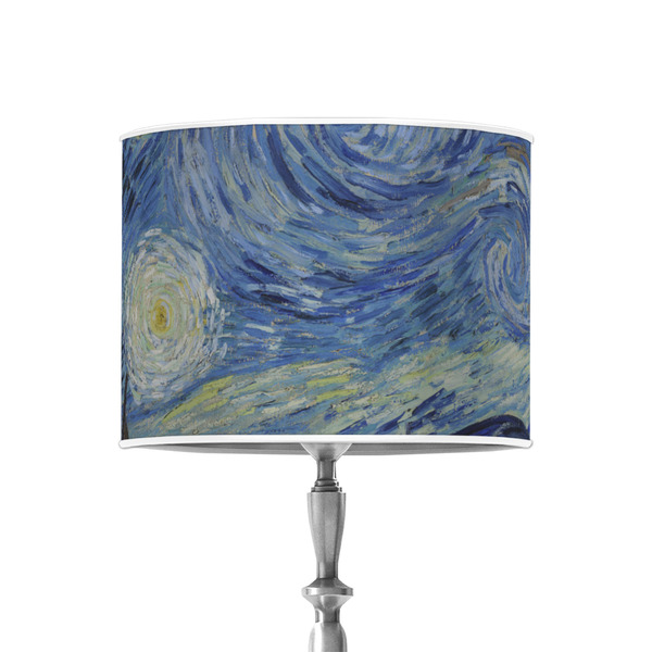 The Starry Night (Van Gogh 1889) 8" Drum Lampshade - ON STAND (Poly Film)