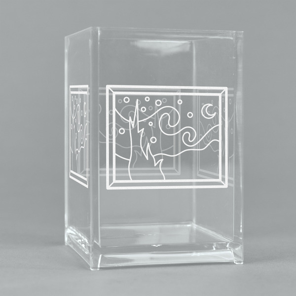 Custom The Starry Night (Van Gogh 1889) Acrylic Pen Holder