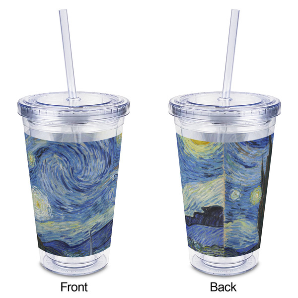 The Starry Night (Van Gogh 1889) Acrylic Tumbler - Full Print - Approval