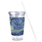 The Starry Night (Van Gogh 1889) Acrylic Tumbler - Full Print - Front straw out