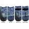 The Starry Night (Van Gogh 1889) Adult Ankle Socks - Double Pair - Front and Back - Apvl
