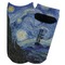 The Starry Night (Van Gogh 1889) Adult Ankle Socks - Single Pair - Front and Back