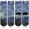 The Starry Night (Van Gogh 1889) Adult Crew Socks - Double Pair - Front and Back - Apvl
