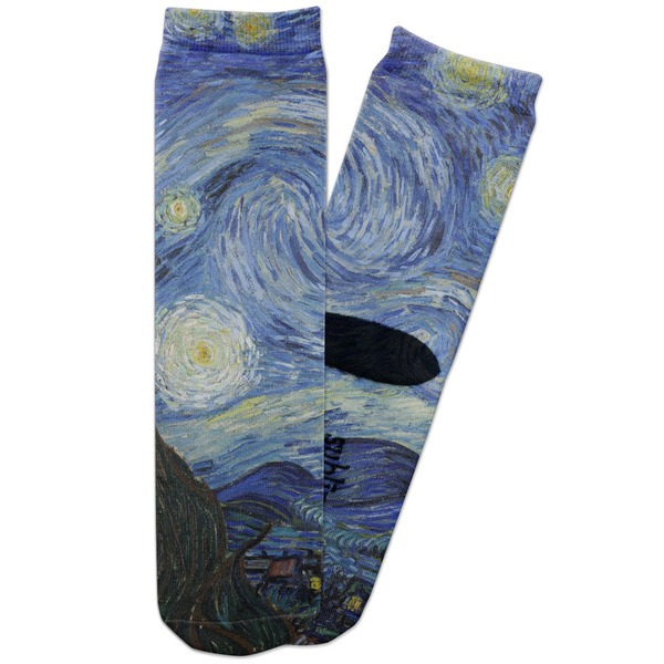 Custom The Starry Night (Van Gogh 1889) Adult Crew Socks