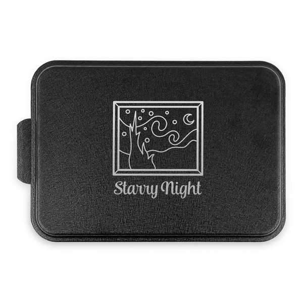The Starry Night (Van Gogh 1889) Aluminum Baking Pan - Black Lid - FRONT