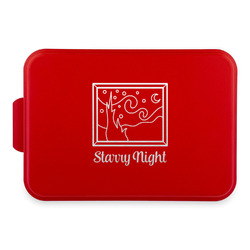 The Starry Night (Van Gogh 1889) Aluminum Baking Pan with Red Lid