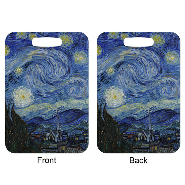 The Starry Night (Van Gogh 1889) Aluminum Luggage Tag (Front + Back)