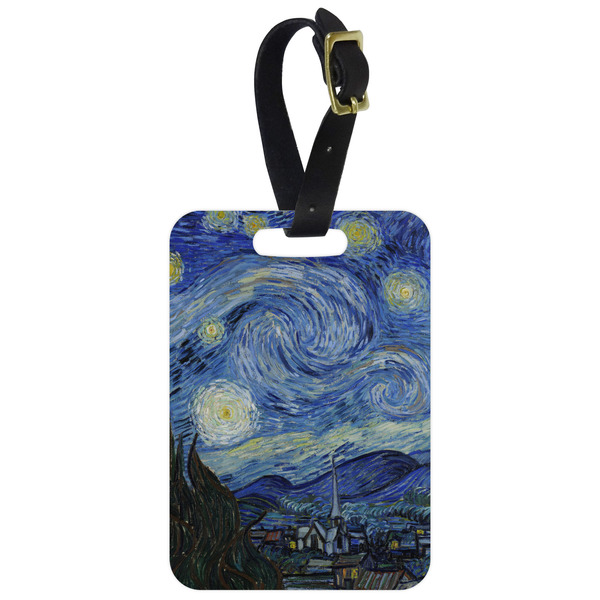 Custom The Starry Night (Van Gogh 1889) Metal Luggage Tag