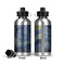 The Starry Night (Van Gogh 1889) Aluminum Water Bottle - Front and Back