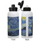 The Starry Night (Van Gogh 1889) Aluminum Water Bottle - White APPROVAL