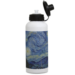 The Starry Night (Van Gogh 1889) Water Bottles - Aluminum - 20 oz - White