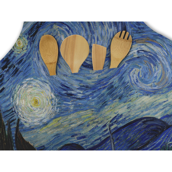 The Starry Night (Van Gogh 1889) Apron - Pocket Detail with Props