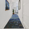 The Starry Night (Van Gogh 1889) Area Rug Sizes - In Context (vertical)