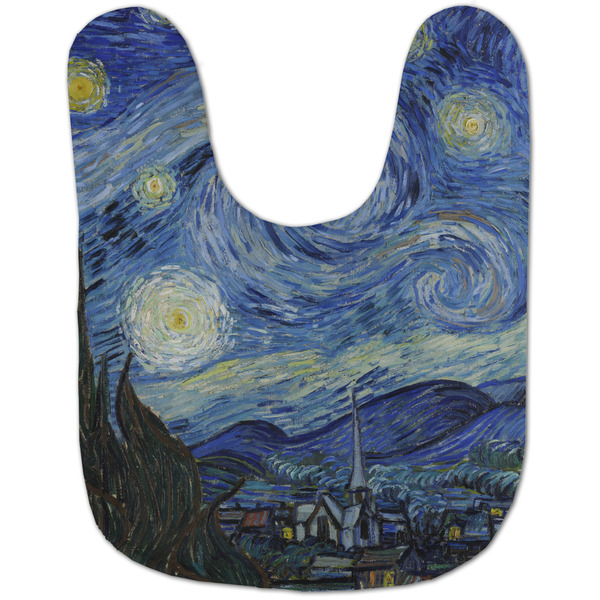 The Starry Night (Van Gogh 1889) Baby Bib - AFT flat