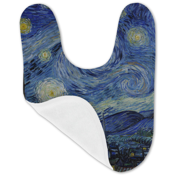 The Starry Night (Van Gogh 1889) Baby Bib - AFT folded