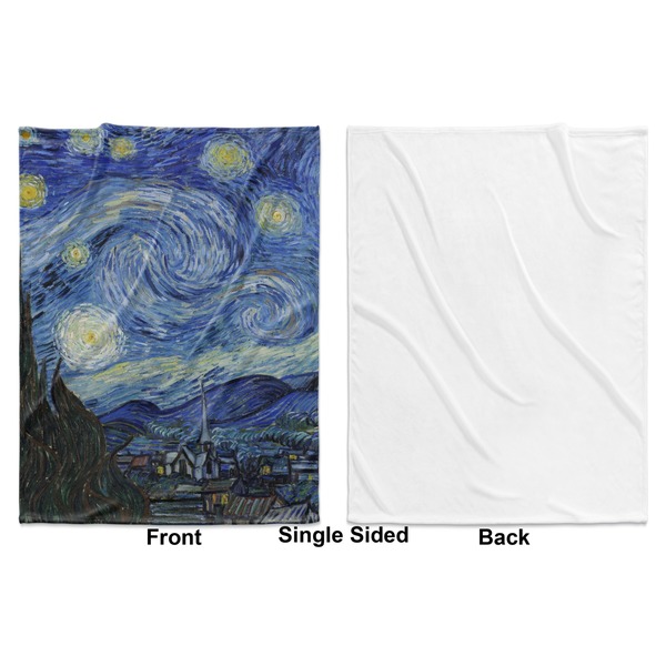 The Starry Night (Van Gogh 1889) Baby Blanket (Single Side - Printed Front, White Back)