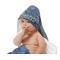 The Starry Night (Van Gogh 1889) Baby Hooded Towel on Child
