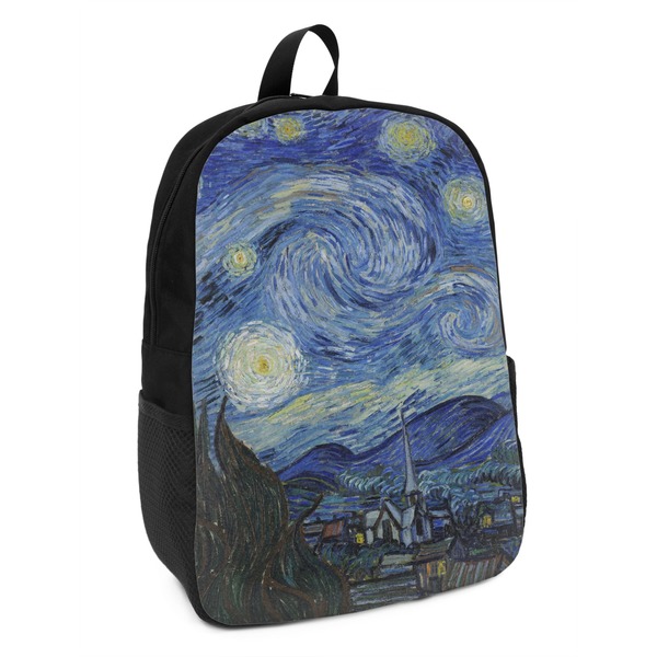 Custom The Starry Night (Van Gogh 1889) Kids Backpack