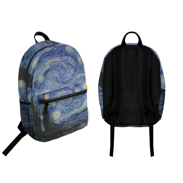 The Starry Night (Van Gogh 1889) Backpack front and back - Apvl